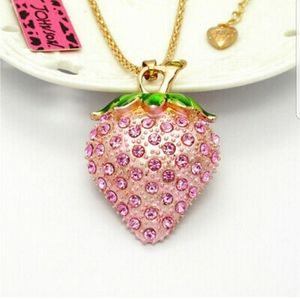 Betsey Johnson Strawberry Necklace